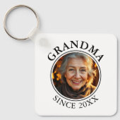 文字シンプルと写真おばあちゃん キーホルダー (正面)