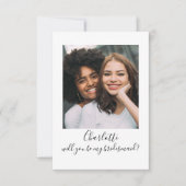 文字シンプルは私の花嫁のメイドカードになる 招待状 (正面)