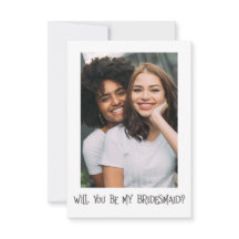 文字シンプルは私の花嫁のメイドカードになる