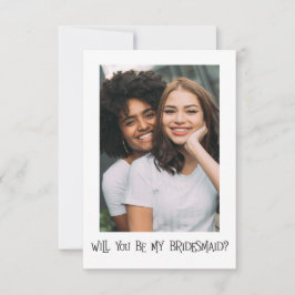 文字シンプルは私の花嫁のメイドカードになる 招待状