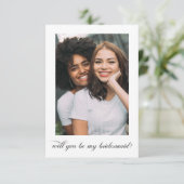 文字シンプルは私の花嫁のメイドカードになる 招待状 (スタンド正面)