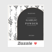 文字シンプルキッチンミニマルパントリーJARラベル シール (シート)