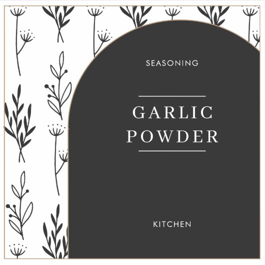 文字シンプルキッチンミニマルパントリーJARラベル シール (正面)