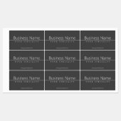 文字シンプルクラシーホワイトオングレーウォーター防水 ラベル (シート)