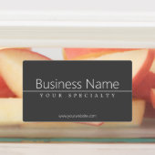 文字シンプルクラシーホワイトオングレーウォーター防水 ラベル (貼付)