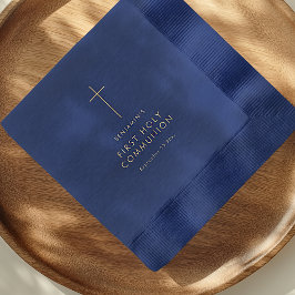 文字シンプルクロスファースト聖餐式 箔ナプキン