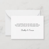 文字シンプルサンキューカードとヒマワリ ノートカード (裏面)