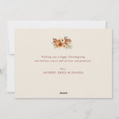 文字シンプルハッピーサンクスギビング写真 シーズンカード (裏面)