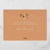 文字シンプルハッピーサンクスギビング 箔シーズンカード (裏面)