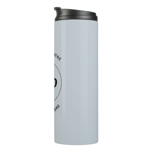 文字シンプルパウダーブルービジネス付きロゴ タンブラー (回転右)