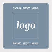 文字シンプルビジネスのダスティブルー付きロゴ ラベル (デザイン1)