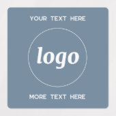 文字シンプルビジネスのダスティブルー付きロゴ ラベル (デザイン1)