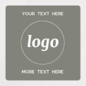 文字シンプルビジネスセージグリーン付きロゴ ラベル (デザイン1)