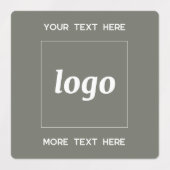 文字シンプルビジネスセージグリーン付きロゴ ラベル (デザイン1)