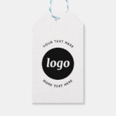 文字シンプルビジネスラベル付きロゴ ギフトタグ (正面)