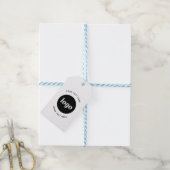 文字シンプルビジネスラベル付きロゴ ギフトタグ (より糸付き)