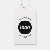 文字シンプルビジネスラベル付きロゴ ギフトタグ (正面)