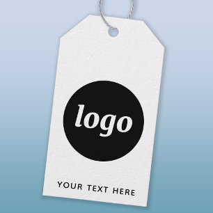 文字シンプルビジネスラベル付きロゴ ギフトタグ