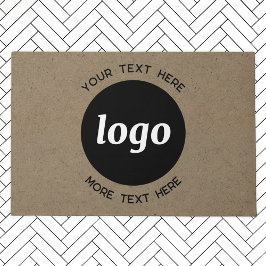 文字シンプルビジネス歓迎のロゴ ドアマット