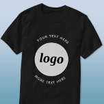 文字シンプルビジネスTシャツ付きロゴ Tシャツ<br><div class="desc">このデザインに独自のロゴと文字の選択を追加する。上または下の文字もしを削除ミニマリストとプロフェッショナル。従業員素晴らしブランディング、または顧客および顧客のプロモーション製品として。</div>