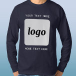 文字シンプルビジネスTシャツ付きロゴ Tシャツ<br><div class="desc">このデザインに独自のロゴと文字の選択を追加する。上または下の文字もしを削除ミニマリストとプロフェッショナル。従業員素晴らしのブランディング、ユニフォーム、企業のイベントやトレードショー、または顧客や顧客のためのプロモーション製品として。</div>