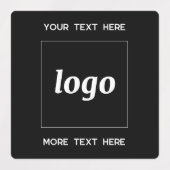 文字シンプルブラック付きロゴ ラベル (デザイン1)