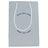 文字シンプルブルー付きロゴ ミディアムペーパーバッグ (正面)