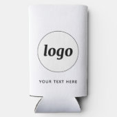 文字シンプルロゴ事業の宣伝ブランディング スリム缶クーラー (裏面)