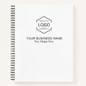 文字シンプルロゴQRコードビジネス ノートブック (正面)