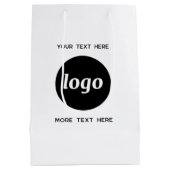 文字シンプル事業ブランディング付きロゴ ミディアムペーパーバッグ (裏面)