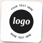 文字シンプル事業付きロゴ コースター<br><div class="desc">このデザインに独自のロゴと文字の選択を追加する。上または下の文字もしを削除ミニマリストとプロフェッショナル。従業員素晴らしブランディング、または顧客および顧客のプロモーション製品として。</div>