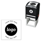 文字シンプル事業付きロゴ セルフインキングスタンプ (インサイチュ)