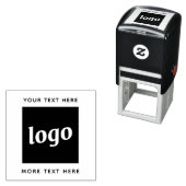 文字シンプル事業付きロゴ セルフインキングスタンプ (インサイチュ)