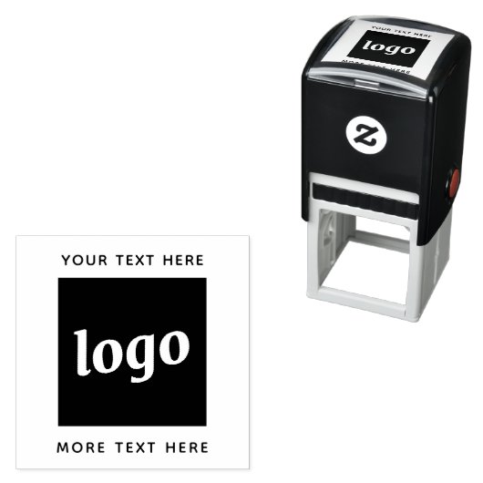 文字シンプル事業付きロゴ セルフインキングスタンプ (インサイチュ)