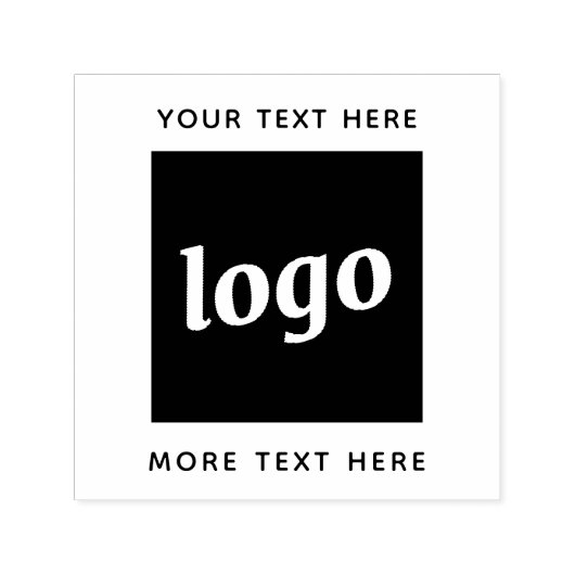 文字シンプル事業付きロゴ セルフインキングスタンプ (デザイン)