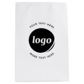 文字シンプル事業付きロゴ ミディアムペーパーバッグ (正面)