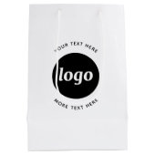 文字シンプル事業付きロゴ ミディアムペーパーバッグ (裏面)