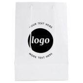 文字シンプル事業付きロゴ ミディアムペーパーバッグ (裏面)