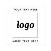 文字シンプル事業付きロゴ ラバースタンプ (インプリント)