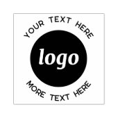 文字シンプル事業付きロゴ ラバースタンプ (インプリント)