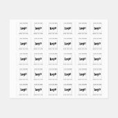 文字シンプル事業付きロゴ ラベル (シート)