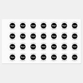 文字シンプル事業付きロゴ ラベル (シート)