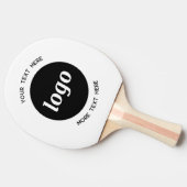 文字シンプル事業付きロゴ 卓球ラケット (横)