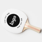 文字シンプル事業付きロゴ 卓球ラケット (横)