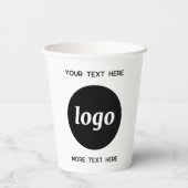 文字シンプル事業付きロゴ 紙コップ (裏面)