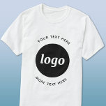 文字シンプル事業付きロゴ Tシャツ<br><div class="desc">このデザインに独自のロゴと文字の選択を追加する。上または下の文字もしを削除ミニマリストとプロフェッショナル。従業員素晴らしブランディング、または顧客および顧客のプロモーション製品として。</div>