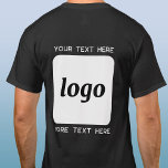 文字シンプル事業付きロゴ Tシャツ<br><div class="desc">このデザインに独自のロゴと文字の選択を追加する。上または下の文字もしを削除ミニマリストとプロフェッショナル。従業員素晴らしブランディングやユニフォーム、または顧客や顧客のためのプロモーション製品として。</div>