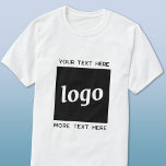 文字シンプル事業付きロゴ Tシャツ<br><div class="desc">このデザインに独自のロゴと文字の選択を追加する。上または下の文字もしを削除ミニマリストとプロフェッショナル。従業員素晴らしブランディングやユニフォーム、または顧客や顧客のためのプロモーション製品として。</div>