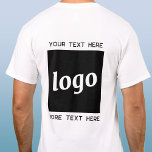 文字シンプル事業付きロゴ Tシャツ<br><div class="desc">このデザインに独自のロゴと文字の選択を追加する。上または下の文字もしを削除ミニマリストとプロフェッショナル。従業員素晴らしブランディングやユニフォーム、または顧客や顧客のためのプロモーション製品として。</div>