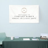 文字シンプル会社のロゴウェルカムクリスマスパーティー 横断幕 (トレードショー)